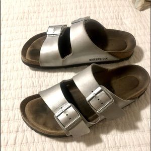 Silver Birkenstocks